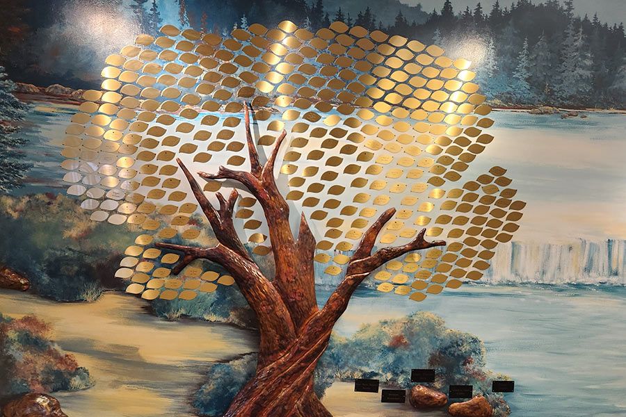 Image of tree artwork in the Ely-Bloomenson Community Hospital